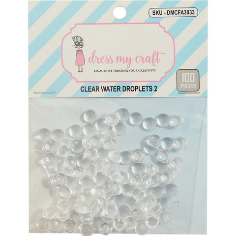 Dress My Crafts - Water Droplet Embellishments, 6mm, 100 osaa