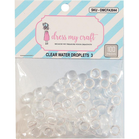 Dress My Crafts - Water Droplet Embellishments, 8mm, 100 osaa