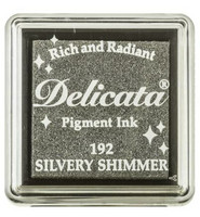 Tsukineko - Delicata Pigment Ink, Silvery Shimmer, Leimasinmuste