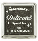 Tsukineko - Delicata Pigment Ink, Black Shimmer, Leimasinmuste