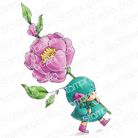 Stamping Bella - Bundle Girl With A Rose, Leima