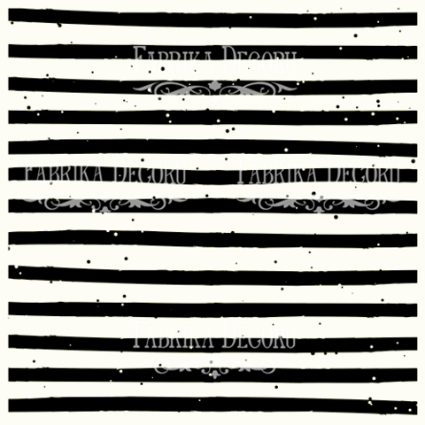 Fabrika Decoru - Black and white stripes, Vellum, 11,5