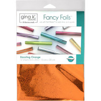 Deco Foil - Gina K Designs, Dazzling Orange Holographic (T), 12 arkkia