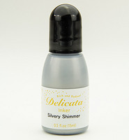 Tsukineko - Delicata Inker, Silvery Shimmer, Täyttöpullo 15ml
