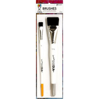 Dina Wakley -  Stiff Bristle Brush, Pensseli, 2 kpl
