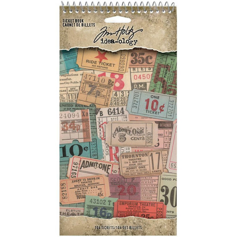 Tim Holtz - Idea-Ology Stickers, Ticket Book, 104 osaa