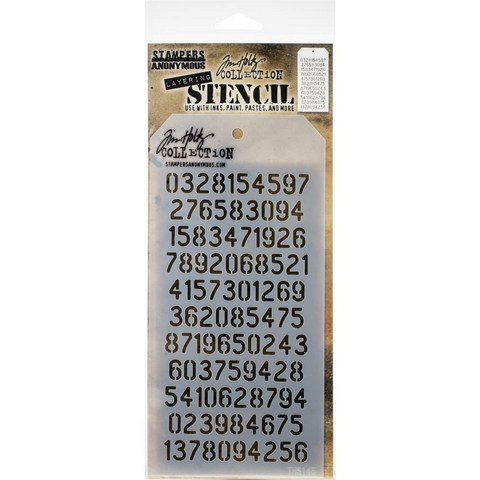 Tim Holtz - Layered Stencil, Digits