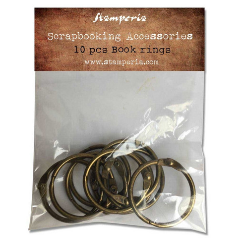 Stamperia - Book Rings, 10 kpl