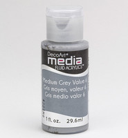 DecoArt - Fluid Acrylics, Medium Grey Value 6, 29ml