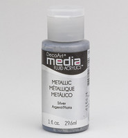 DecoArt - Fluid Acrylics, Metallic Silver, 29ml