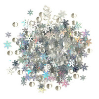 Buttons Galore - Shimmerz Embellishments, 18g, Snow Squall