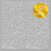Fabrika Decoru - White foiled Acetate Sheet, 12