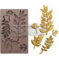 Prima Marketing - Decor Mould, Leafy Blossoms, Silikonimuotti