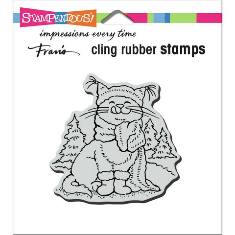 Stampendous - Scarf Kitty, Leima