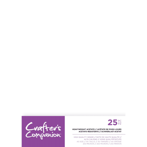 Crafter's Companion - Heavyweight Acetate, kirkas, asetaattikalvo, A5, 25kpl