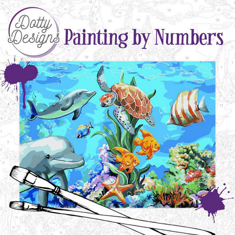 Dotty Design - Paint By Numbers 40x50cm, Underwater World