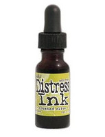 Tim Holtz - Distress Ink, Täyttöpullo, Crushed Olive