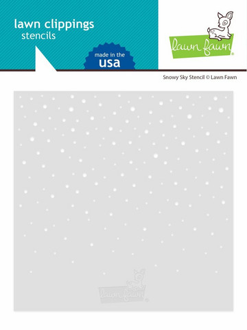 Lawn Fawn - Snowy Sky Stencil, Sapluuna