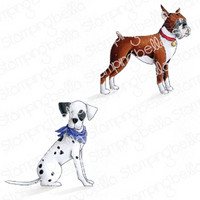 Stamping Bella - Boxer & Dalmatian, Leimasetti