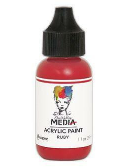 Dina Wakley Media - Acrylic Paint, Ruby, 29ml