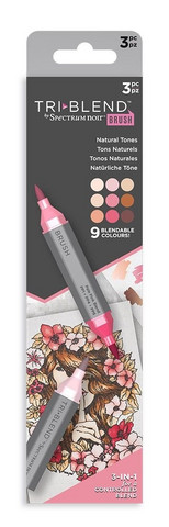 Spectrum Noir - Triblend Brush Markers, 3kpl, Natural Tones