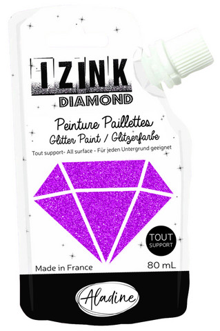Aladine - IZINK Diamond, Fuchsia, Kimallemaali, 80ml