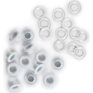 We R - Crop-A-Dile Eyelets and Washer, Eyelet-setti, White, 35kpl
