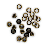 We R - Crop-A-Dile Eyelets and Washer, Eyelet-setti, Brass, 30kpl