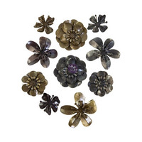Prima Marketing - Mechanicals Metal Embellishments, Metal Blooms, 10 osaa
