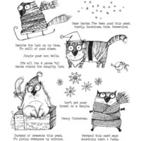 Tim Holtz - Snarky Cat Christmas, Leimasetti