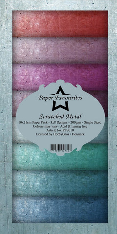 Paper Favourites - Scratched Metal Slim Paper Pack, Paperikko