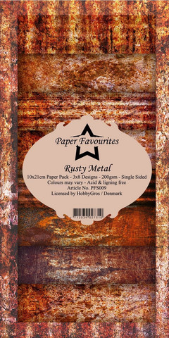 Paper Favourites - Rusty Metal Slim Paper Pack, Paperikko