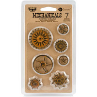 Prima Marketing - Mechanicals Metal Embellishments, Rustic Gears, 7 osaa