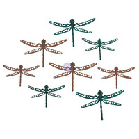 Prima Marketing - Mechanicals Metal Embellishments, Scrapyard Dragonflies, 8 osaa