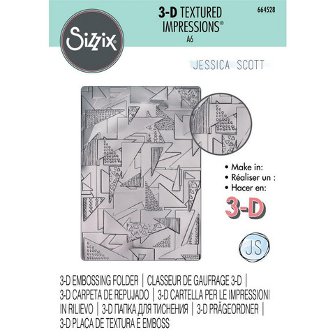 Sizzix - 3D Textured Impressions By Jessica Scott, Kohokuviointitasku, Doodle Triangles