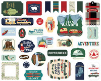 Carta Bella - Outdoor Adventures, Ephemera, 33 kpl