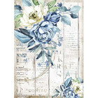 Stamperia - Romantic Sea Dream, Rice Paper, A4, Blue Flower