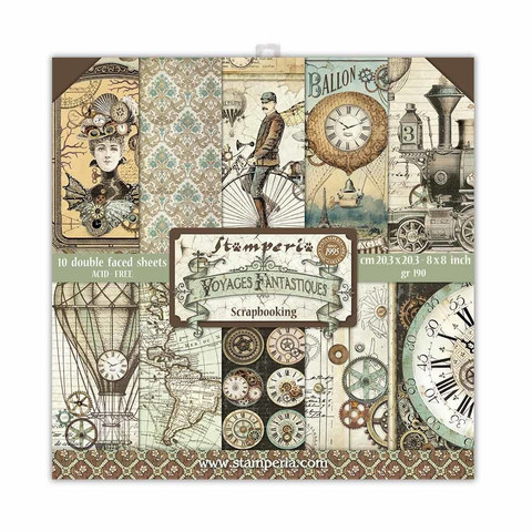 Stamperia - Voyages Fantastiques, Paper Pack 8
