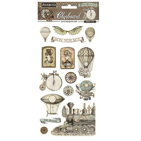Stamperia - Voyages Fantastiques, Chipboard