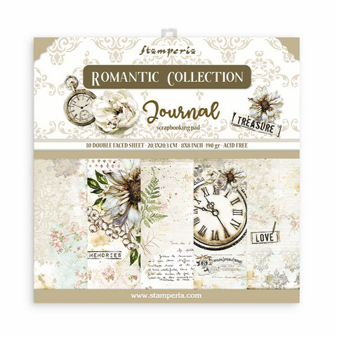 Stamperia - Romantic Journal, Paper Pack 8