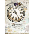 Stamperia - Romantic Journal, Rice Paper, A4, Clock