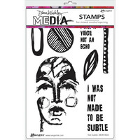 Dina Wakley Media - Cling Stamps, Not Subtle, Leimasetti