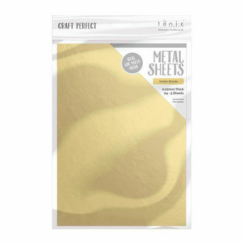 Tonic - Askartelumetalliarkki, Golden Blonde A4, 5 arkkia