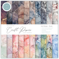 Craft Consortium - Essential Craft Papers, Ink Drops Dusk, 6