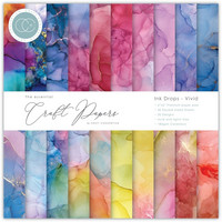 Craft Consortium - Essential Craft Papers, Ink Drops Vivid, 6
