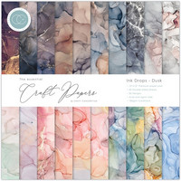 Craft Consortium - Essential Craft Papers, Ink Drops Dusk, 12