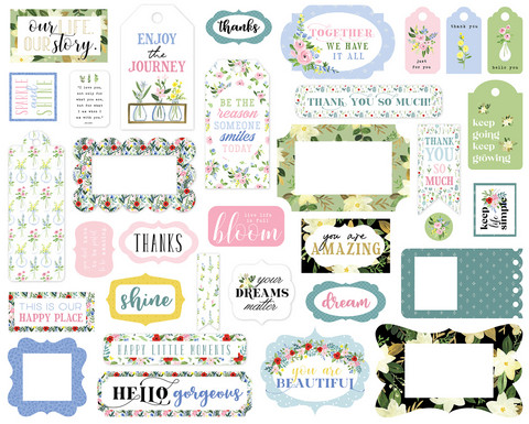 Carta Bella - Flora No. 4 Frames & Tags, Leikekuvia, 33 kpl