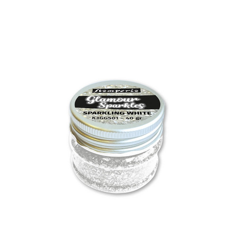 Stamperia - Glamour Sparkles, Sparkling White, 40gr
