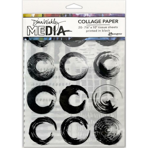 Dina Wakley Media - Collage Tissue Paper, Elements, 20 arkkia