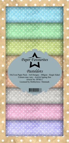 Paper Favourites - Pastel Dots Slim Paper Pack, Paperikko